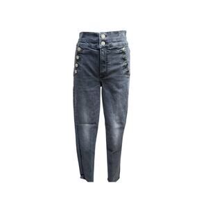 Express Women's super high rise dark gray denim skinny jeans size 10